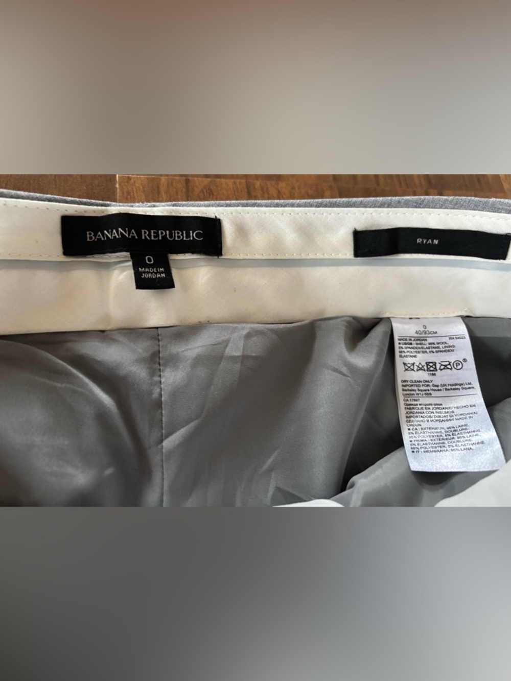 Banana Republic Gray Ryan Trouser Dress Pants Size 0 excellent